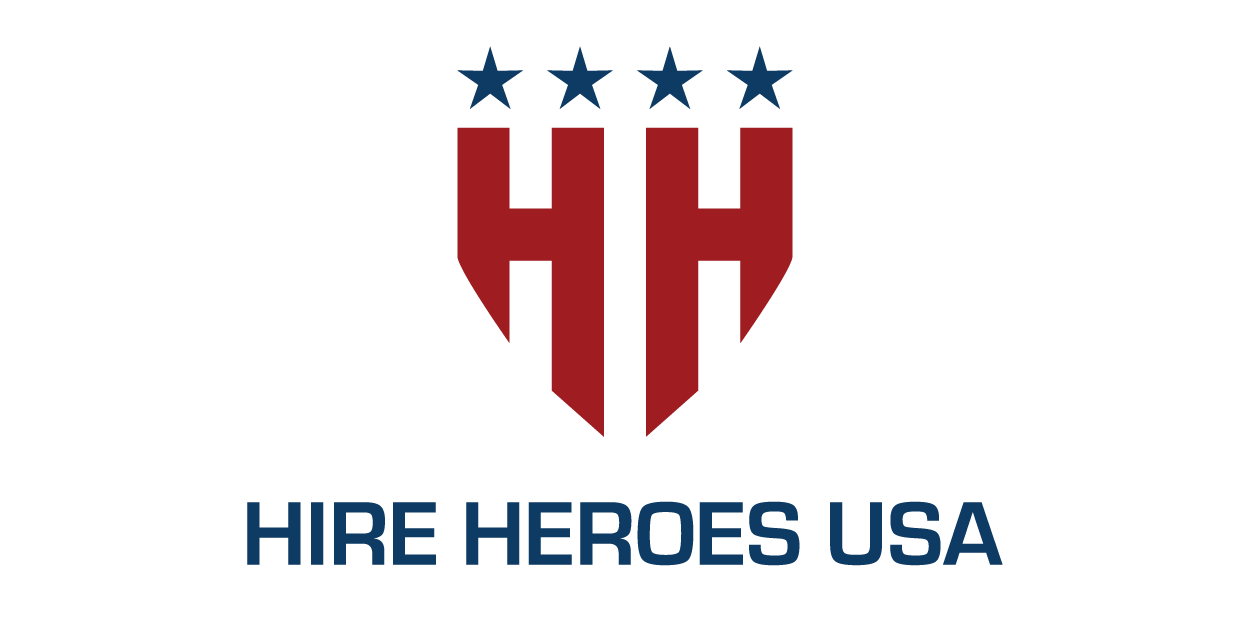 red and blue hire heroes USA logo