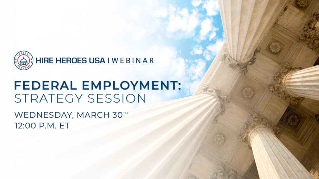 federal employment strategy session for hire heroes