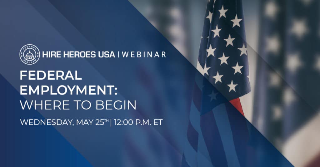 where to begin with federal employment webinar digital poster