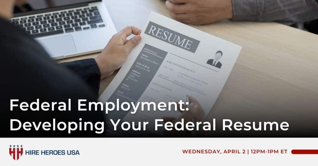 Person holding a federal resume