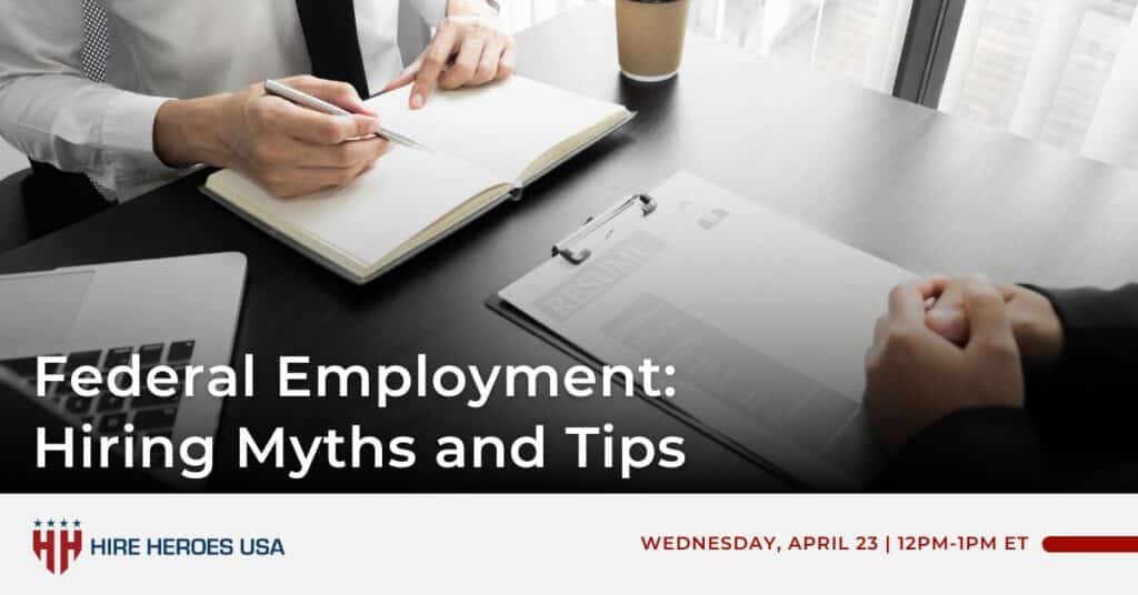 Federal Employment: Hiring Myths and Tips person undergoing a federal interview