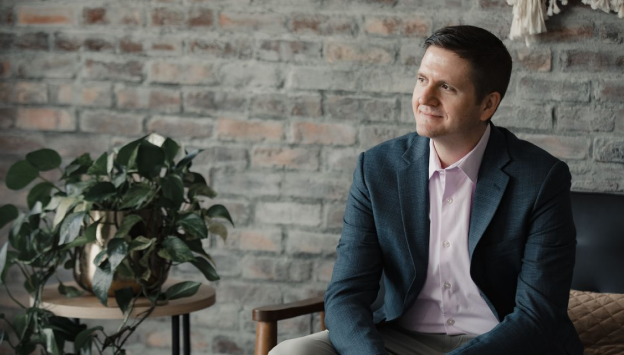 Candidate sitting on a chair